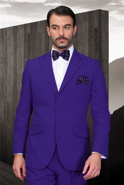 Gianni Mens Purple Suit 2 Buttonsuper 120s Extra Fine 2pc Dress