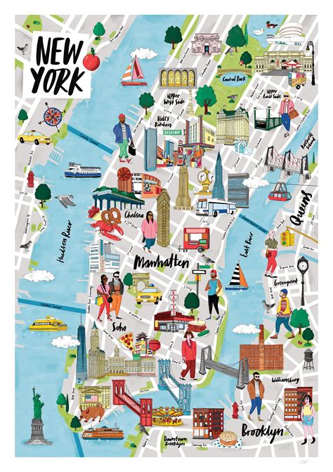 Illustrated Map Of New York — Tilly Aka Running For Crayons Freelance