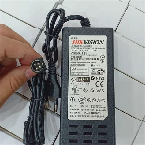 Jual Adaptor 12v 5a Hikvision Yw1205 Adapter Dvr And Nvr 4 Pin Bagus
