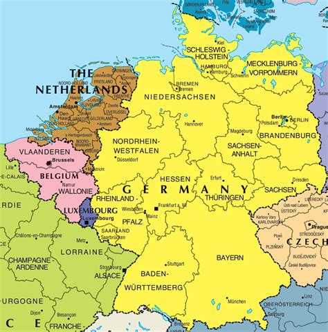 Mapa Político De Alemania Tamaño Completo