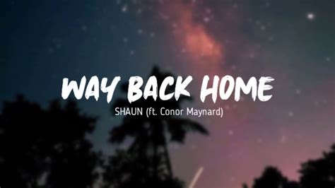 SHAUN Way Back Home Ft Conor Maynard YouTube