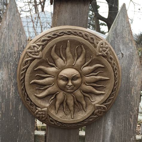 Celtic Sun Goddess Garden Art Sculpture Sandstone Brown Etsy