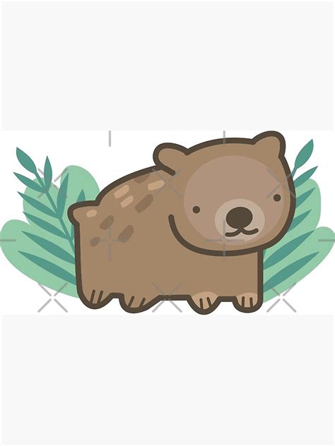 Cute Kawaii Wombat Poster For Sale By Cutecrew Redbubble
