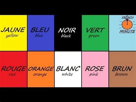 Learn French with Jublie2 - French Colors @The French Minute - YouTube