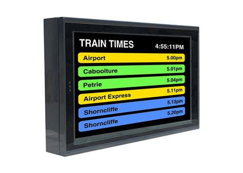 Lcd Train Station Digital Signage Passenger Information Display 19201080