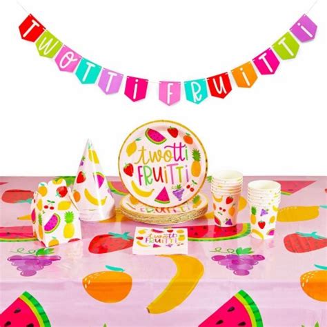 Tutti Frutti 2nd Birthday Party Dinnerware And Decor Serves 24 111