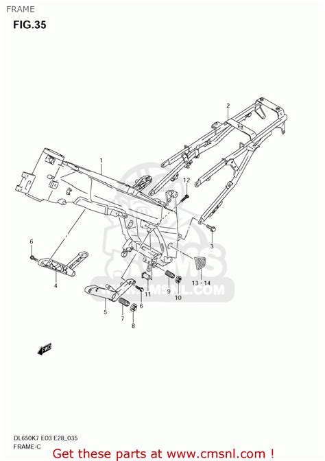 Suzuki Dl650 Vstrom 2007 K7 Usa E03 Frame Buy Original Frame