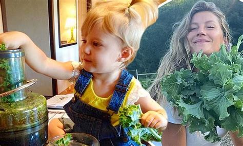 gisele bundchen shares unseen photos of her daughter vivian making green juice in the kitchen