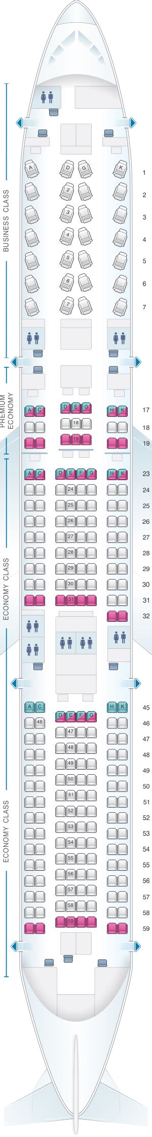 Seat Map Japan Airlines Jal Boeing B787 9 E92 Seatmaestro