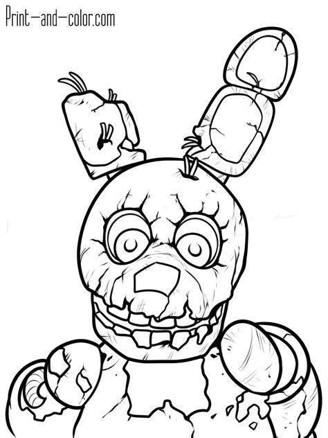 Fnaf Coloring Pages Printable Free