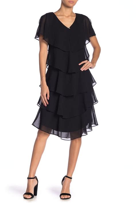 Sl Fashions Ruffle Tiered V Neck Dress Nordstrom Rack Tiered