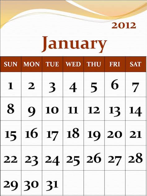 Resymtug Calendar 2012 January