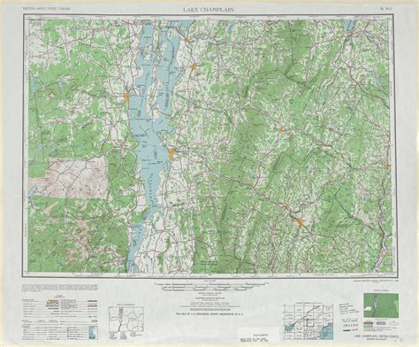 Lake Champlain Topographic Map Vt Ny Nh Usgs Topo 1250000 Scale