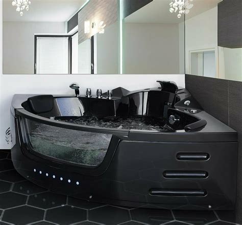 Xxl Luxus Spa Led Whirlpool Glas Badewanne Set Armaturen Massage Düsen Eckwanne Kaufen Bei Hood De