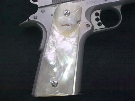 Genuine Mother Of Pearl Grips Fit Colt 1911 And Clonesh