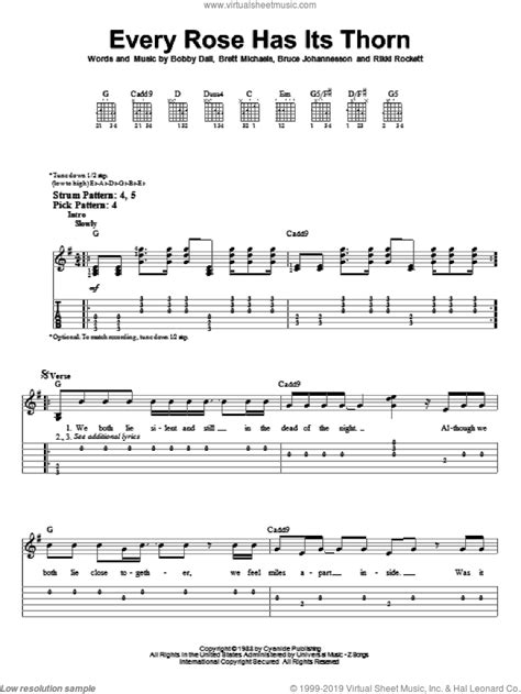 I know i could saved a love that night if i'd known what to say instead of makin' love we both made our separate ways. Poison - Every Rose Has Its Thorn, (easy) sheet music for ...