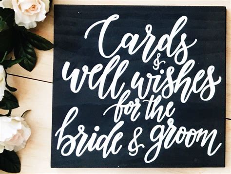 Cards And Well Wishes For The Bride And Groom Sign Wishes For The