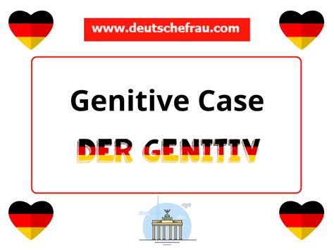 Genitive Case Deutsch Lernen German Prepositions