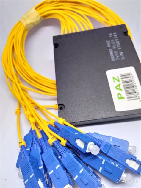 Pasalnya, kabel jaringan tersebut memiliki kecepatan akses yang tinggi sehingga banyak digunakan sebagai saluran komunikasi. Jual Passive Splitter FO Modular 1 16 Fiber Optik pasif spliter FTTH Merk PAZ di lapak ...