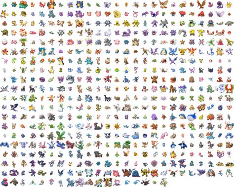 Download All 493 Of Them Pokedex Order Pokemon Gen 1 Pixel Art Png