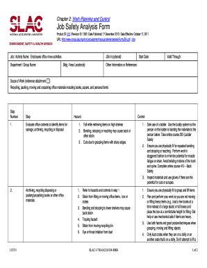 Job Safety Analysis Fill And Sign Printable Template Online