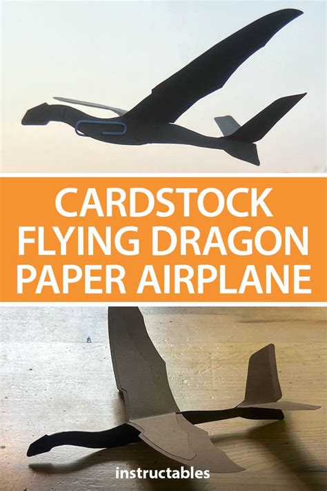 Card Stock Flying Dragon Paper Airplane Paper Airplanes Paper