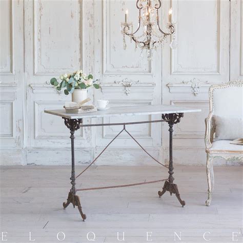 Eloquence French Country Style Antique Bistro Table 1900 Kathy Kuo Home
