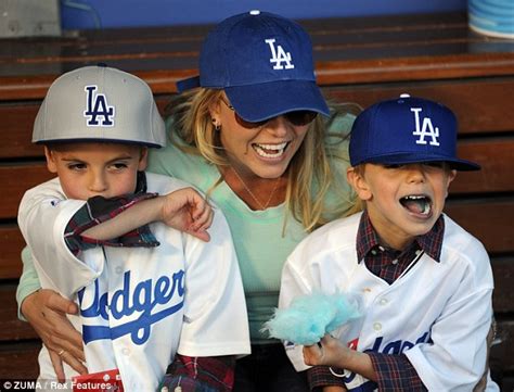 Britney Spears Shows Support For The Dodgers As She Treats Her Sons To
