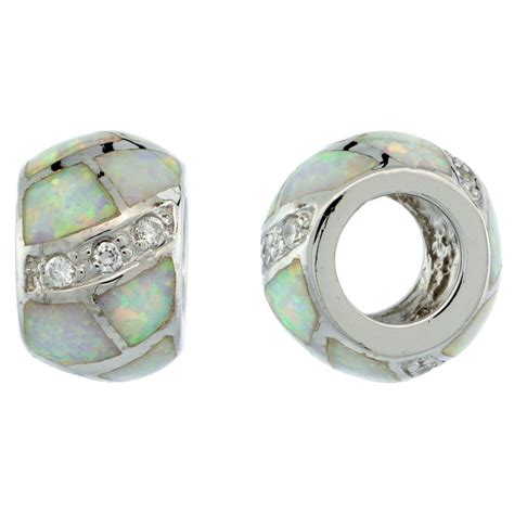 Lab Created Opal Beads Bead Charms Synthetic Opal Charm Bracelet