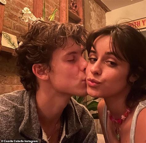 shawn mendes lovingly kisses his girlfriend camila cabello s cheek in a heartwarming instagram