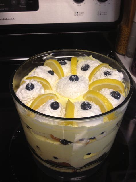 Pampered Chef Lemon Blueberry Trifle Prettiest One Ive Ever Made