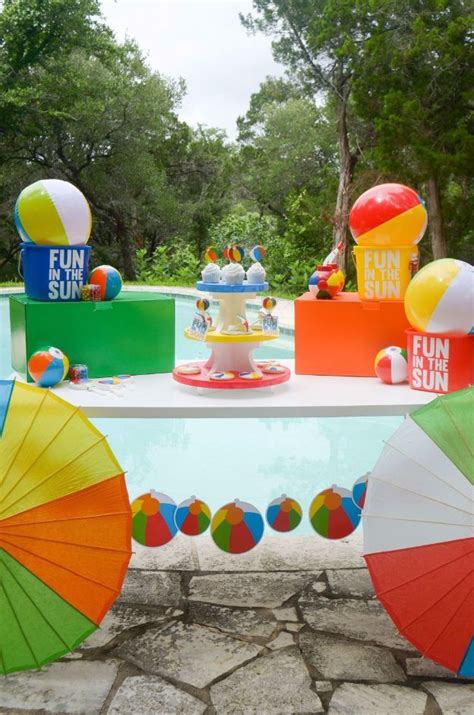 31 Diy Pool Party Ideas To Cool Off Your Summer Pool Party Diy Pool Birthday Party Splash Party