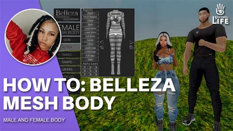 How To Use The Belleza Mesh Body Freya Jake Second Life Youtube