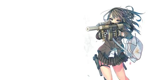 аниме аниме девушки пистолет оригинальные персонажи школьная форма