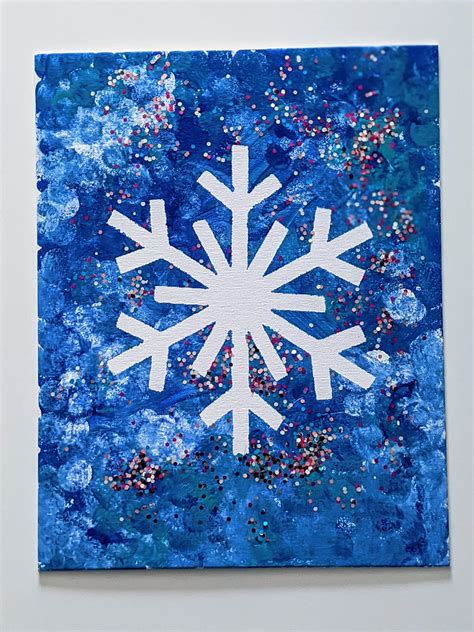 Beautiful And Super Simple Snowflake Painting For Kids Crafting A Fun