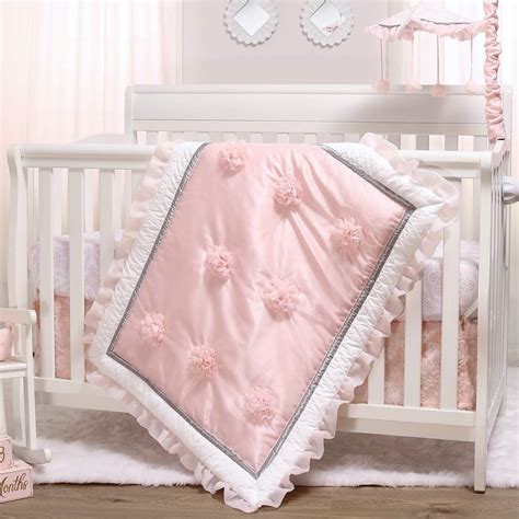 The Peanutshell Pink Crib Bedding Set For Baby Girls 3