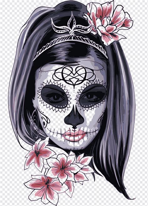 La Muerte Illustration La Calavera Catrina Skull Drawing Day Of The