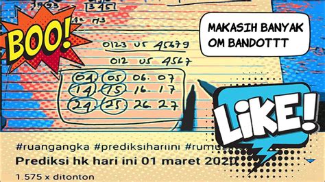 Prediksi hk hari ini 01 maret 2020 - YouTube