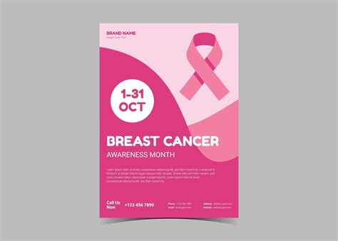 Breast Cancer Awareness Flyer Template October Breast Cancer 3229466