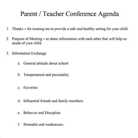 conference agenda samples   ms word