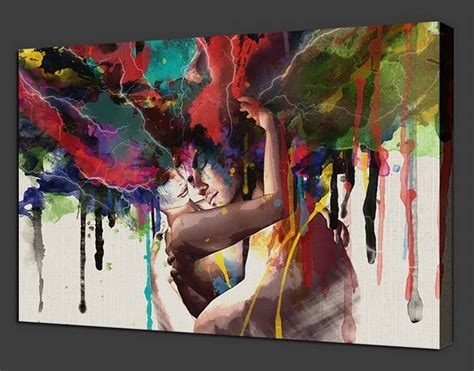 Lovers In A Passionate Embrace Stylish Wall Art