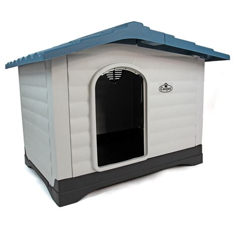 X Large Wide Plastic Dog Kennel Blue And Grey 4482 Easipet