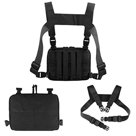 Amyipo Tactical Combat Chest Pack Molle Vest Bags Front Admin Pouch Equipment Multi Purpose Edc