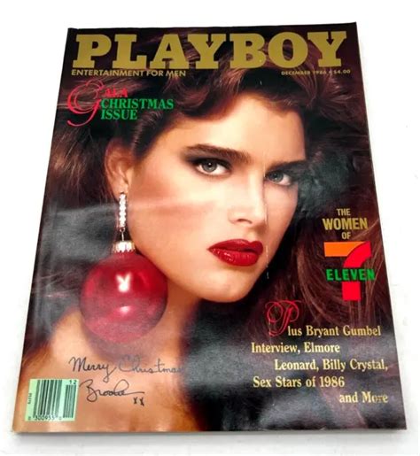 PLAYBOY MAGAZINE DECEMBER Christmas Gala Issue Brooke Shields Cover PicClick