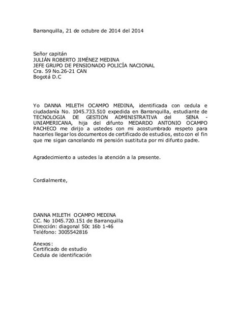 Para Informar El Envio De Documentos