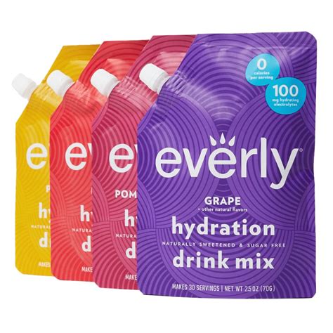 Everly Hydration Variety Pack 4 Drink Mix Powder