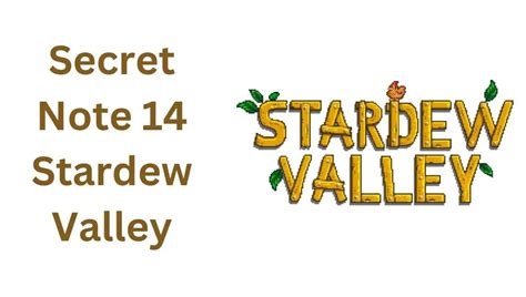 Solved Secret Note 14 In Stardew Valley December 2023