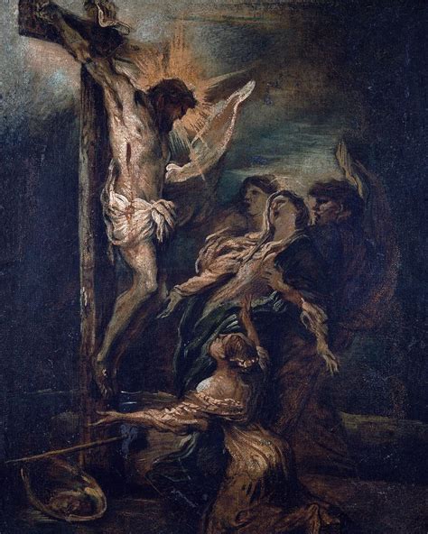 Crucifixion Crocifissione 17th Century Giovanni Benedetto