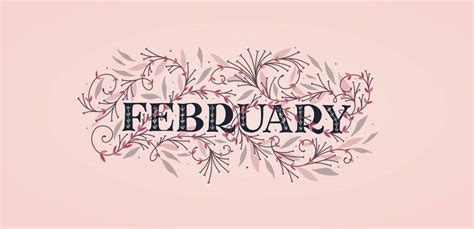 Download February On Pink Background With Vines Wallpaper