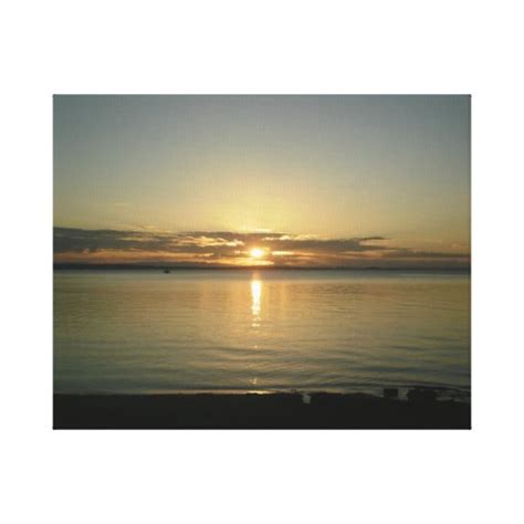 Sunset Over The Sea Canvas Print Zazzle